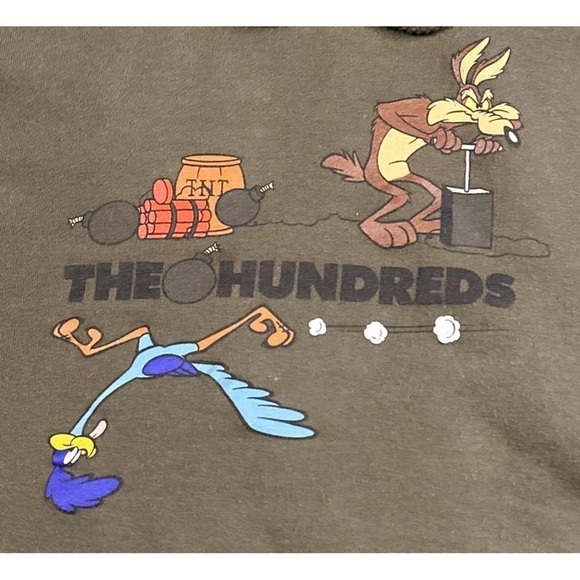 THE HUNDREDS X ACME DYNAMITE Wile E Coyote Road Runner Looney Tunes Hoodie Small - Picture 2 of 6